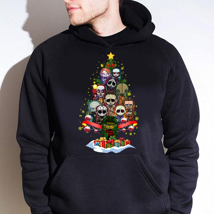 Horror characters nightmare christmas tree t-shirt hoodie