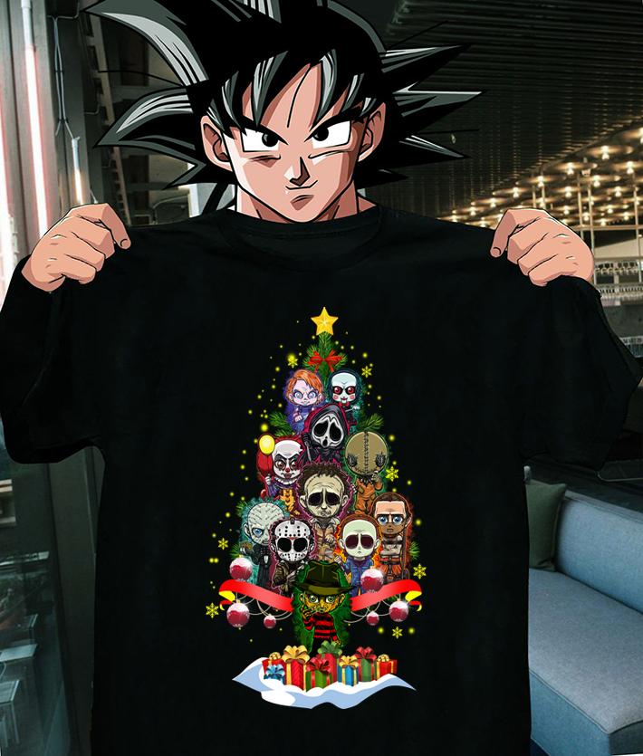 Horror characters nightmare christmas tree t-shirt shirt