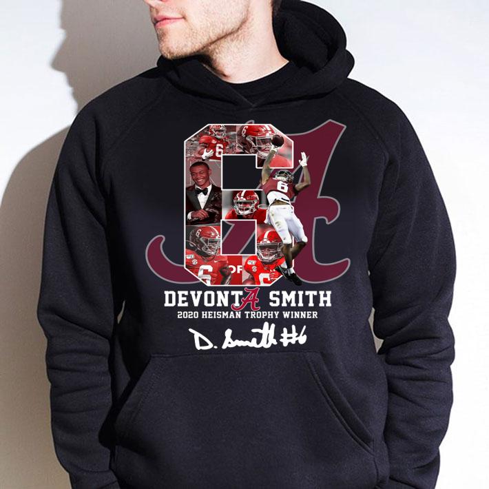 No. 6 Devonta Smith Alabama Crimson Tide 2020 Heisman Trophy Winner Signature t-shirt hoodie