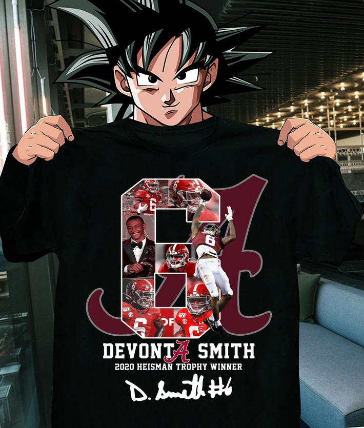 No. 6 Devonta Smith Alabama Crimson Tide 2020 Heisman Trophy Winner Signature t-shirt shirt