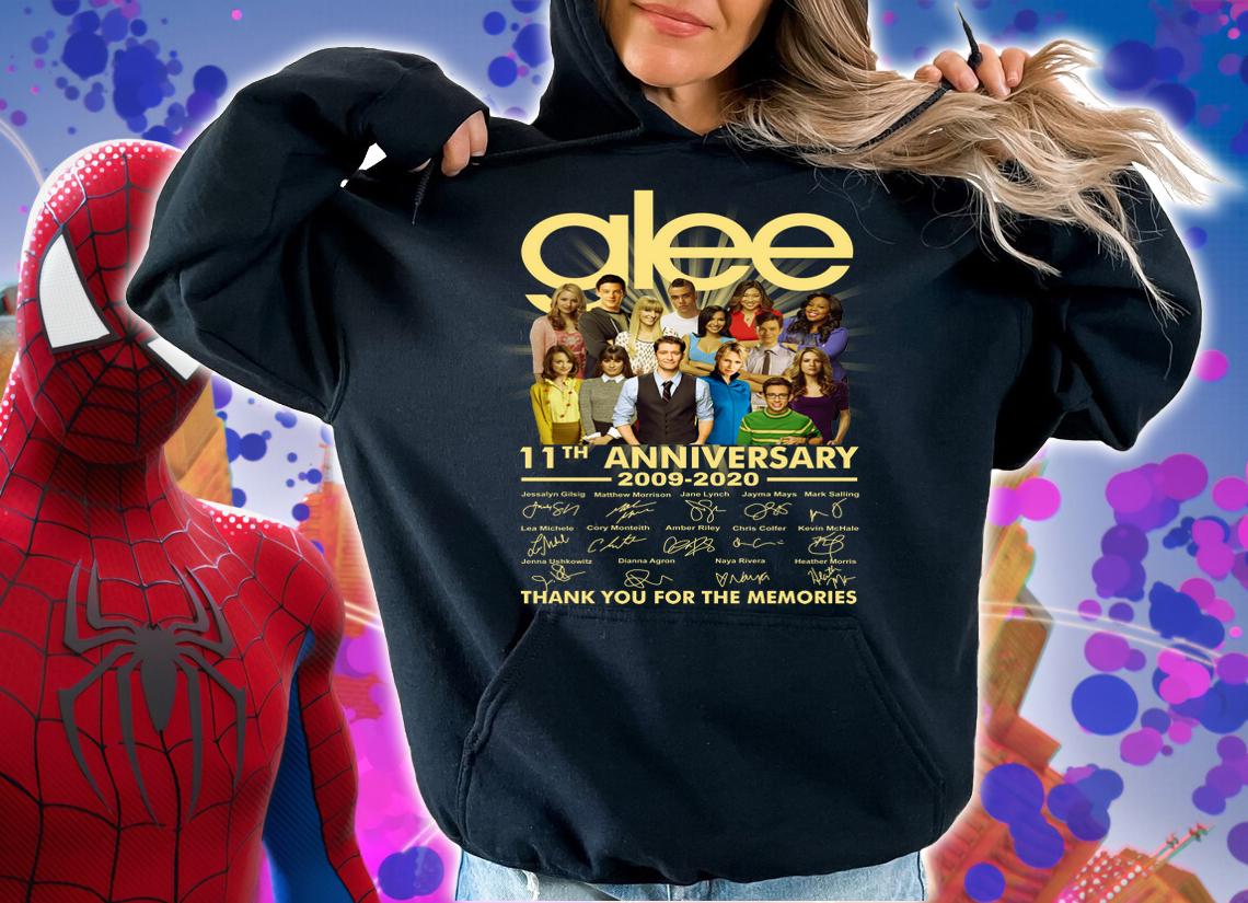 Glee TV Series 11th anniversary 2009-2020 signatures t-shirt hoodie