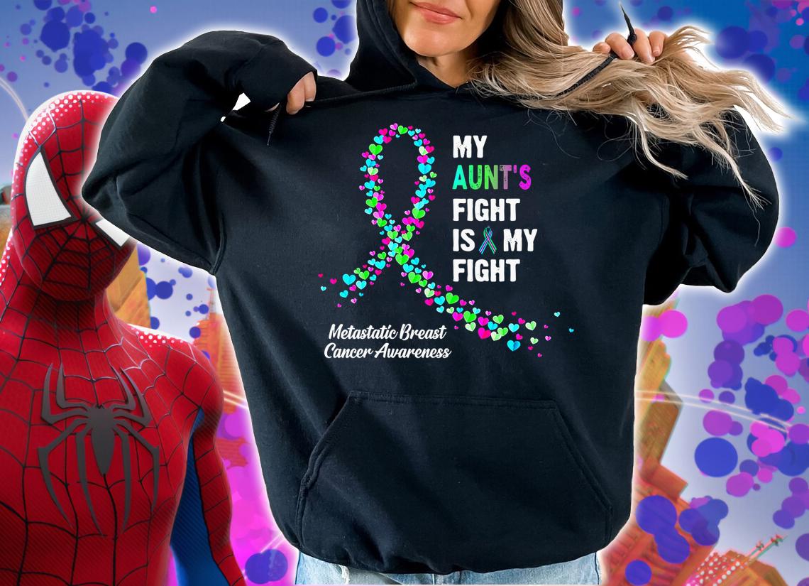 My Aunt's Fight My Fight Metastatic Breast Cancer Awareness B07Z1MZ86F t-shirt hoodie