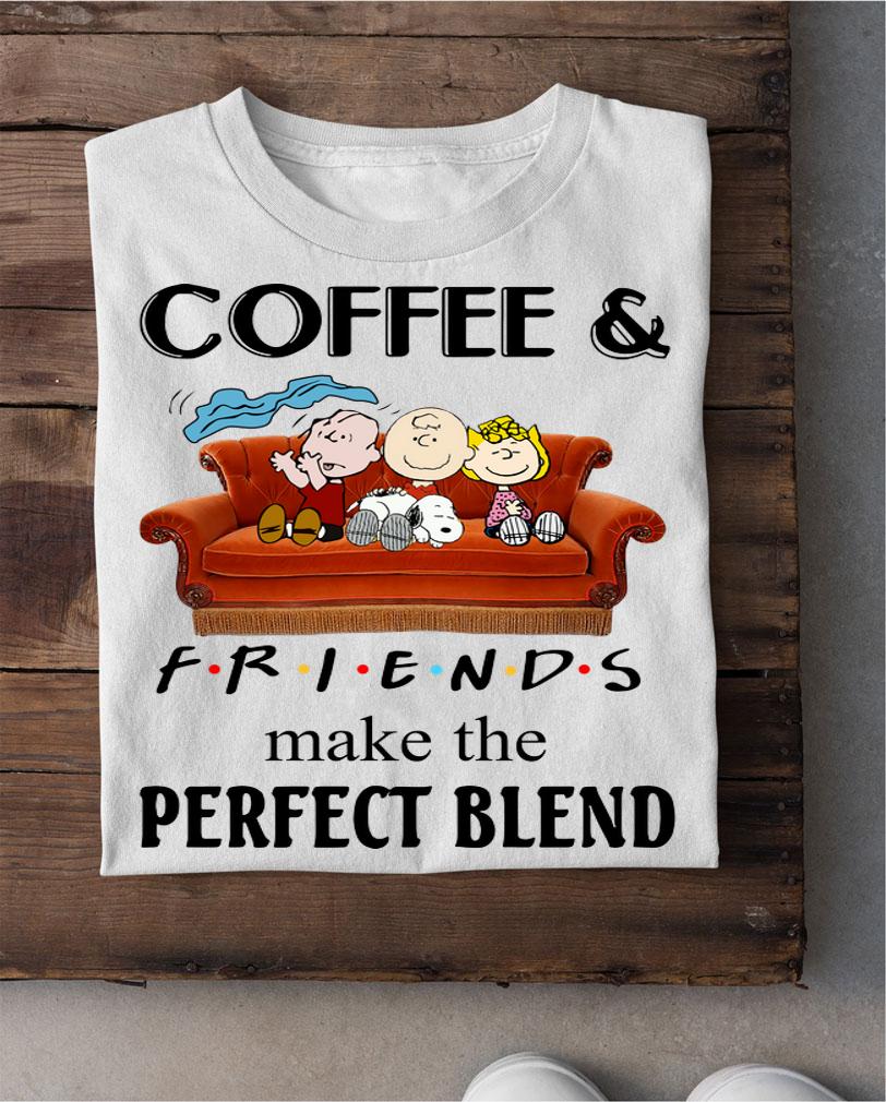 Peanuts characters Coffee & Friends make the perfect blend t-shirt shirt