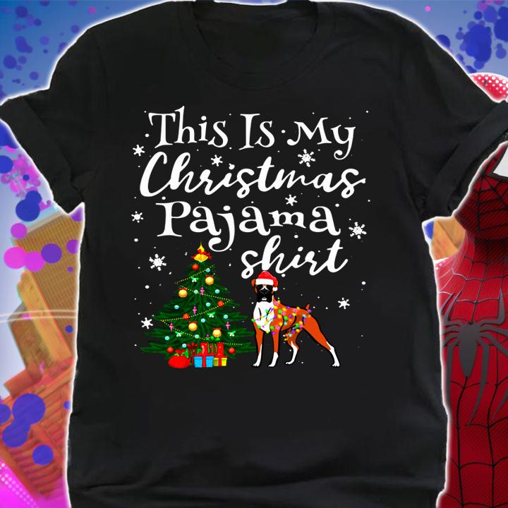 This is my Christmas Pajama Boxer Lover Dog sweater t-shirt shirt