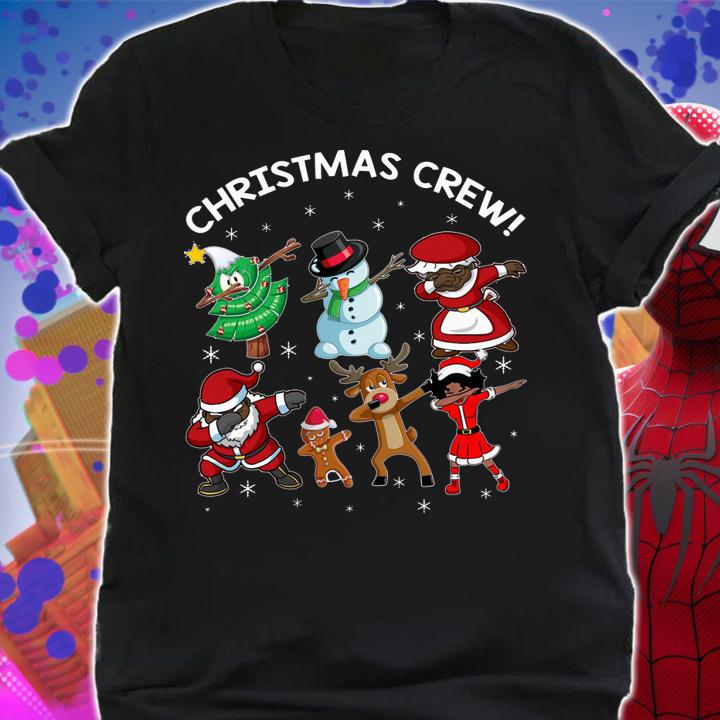 Black Santa Claus African American Christmas Crew t-shirt shirt