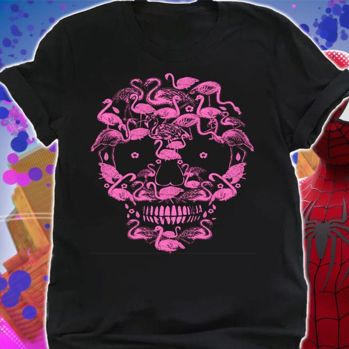 Flamingo skull face Halloween t-shirt shirt