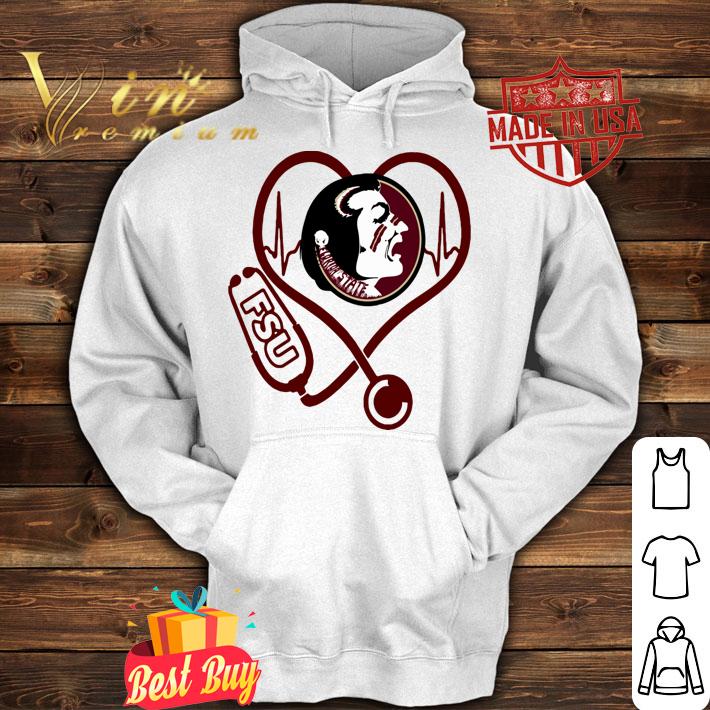 Heartbeat love Florida State Seminoles nurse t-shirt hoodie