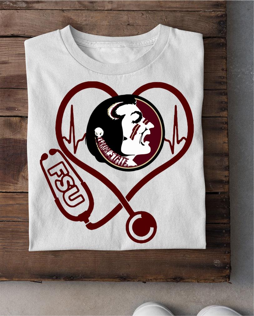 Heartbeat love Florida State Seminoles nurse t-shirt shirt