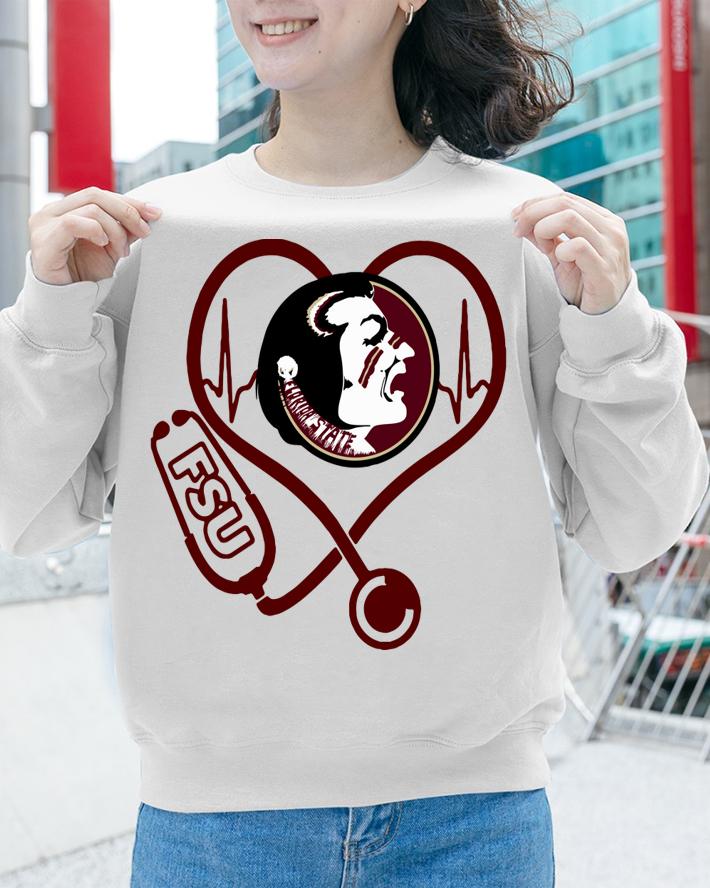 Heartbeat love Florida State Seminoles nurse t-shirt sweatshirt