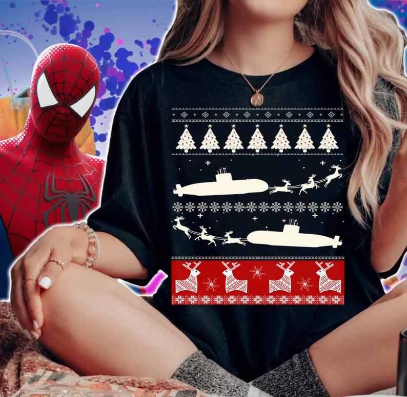 Submarine Service Submariner Ugly Christmas t-shirt woman shirt