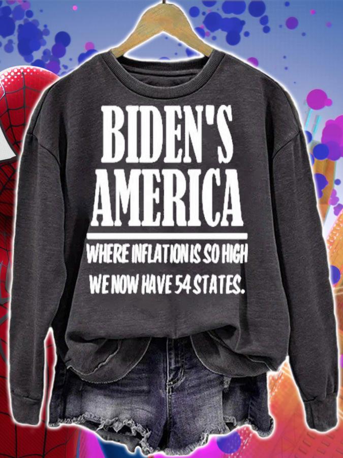 Biden's America Where Inflation Is So High We Now Have 54 States t-shirt sweatshirt