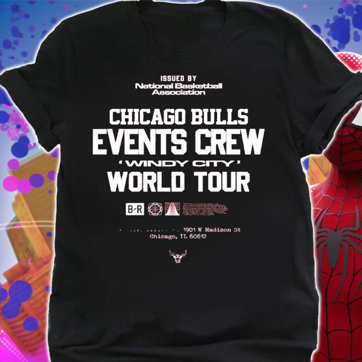 Chicago Bulls events crew windy city World Tour shirt t-shirt shirt