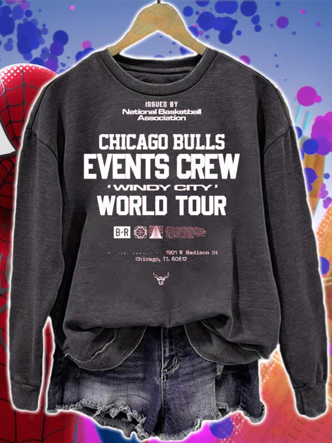Chicago Bulls events crew windy city World Tour shirt t-shirt sweatshirt