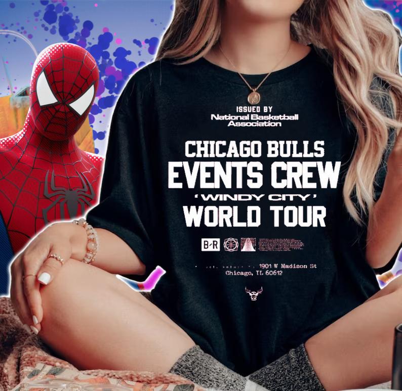 Chicago Bulls events crew windy city World Tour shirt t-shirt woman shirt