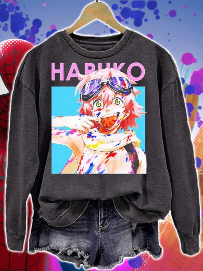 Haruko Haruhara Card Anime Flcl Fooly Cooly Shirt t-shirt sweatshirt