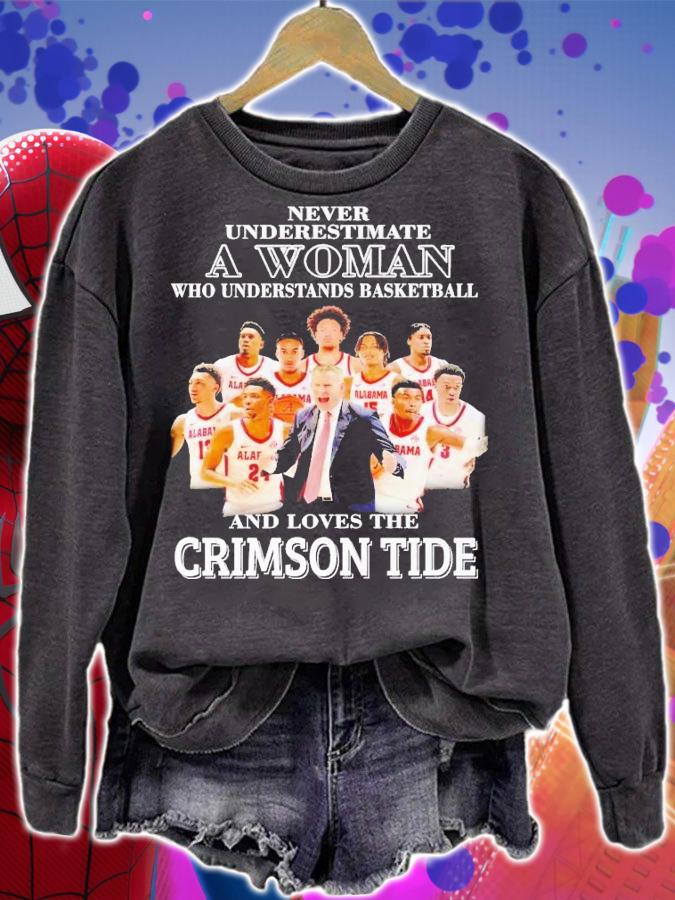 Never underestimate an old man who understands basketball and loves Crimson Tide shirt t-shirt sweatshirt