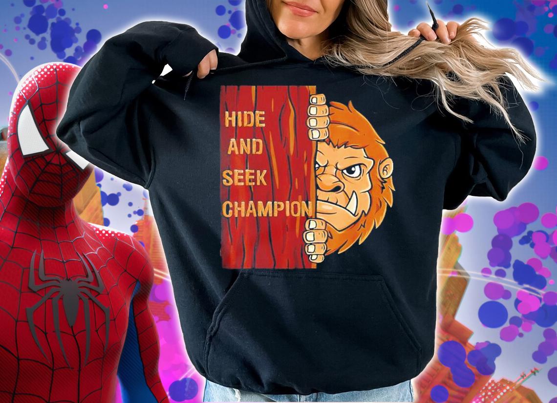 Bigfoot Hide And Seek Champion Funny Sasquatch Forest T-Shirt t-shirt