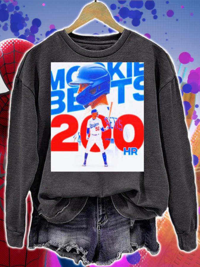Mookie Betts Los Angeles Baseball 200 HR Shirt t-shirt sweatshirt