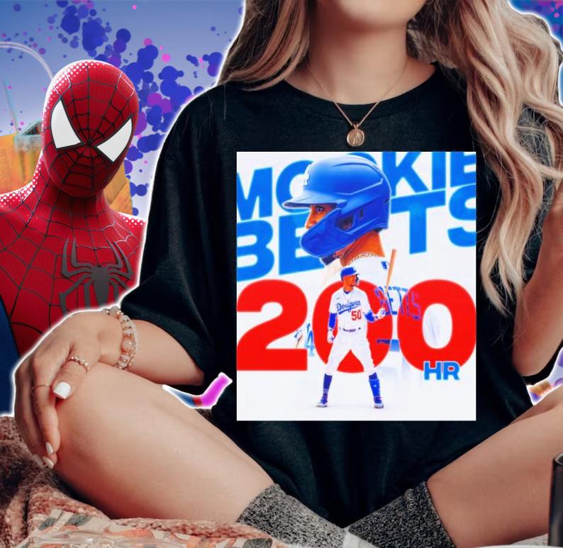 Mookie Betts Los Angeles Baseball 200 HR Shirt t-shirt woman shirt
