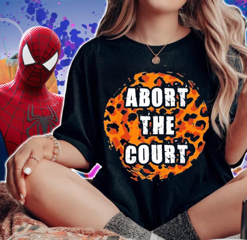 Abort This Court Feminist Grunge Retro Leopard T-Shirt t-shirt woman shirt