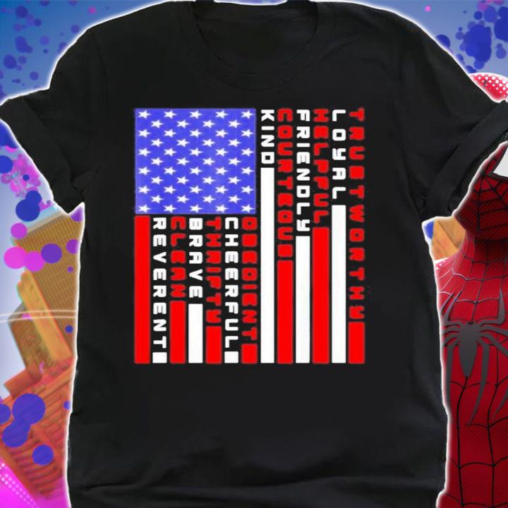 American Flag Scouting Law Shirt t-shirt shirt