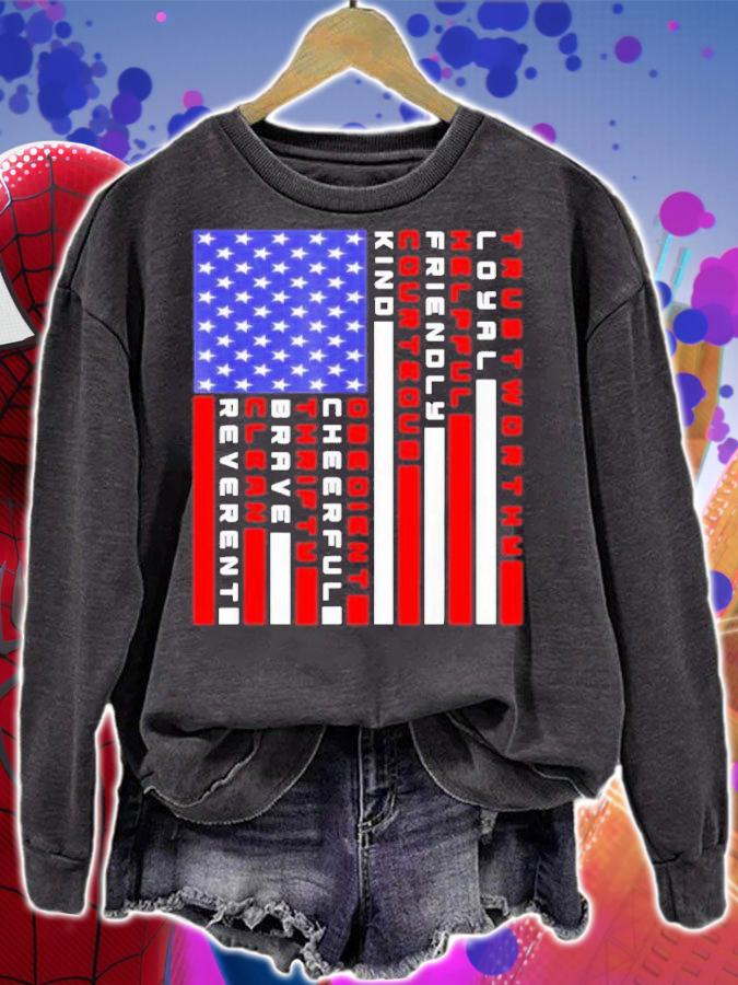 American Flag Scouting Law Shirt t-shirt sweatshirt