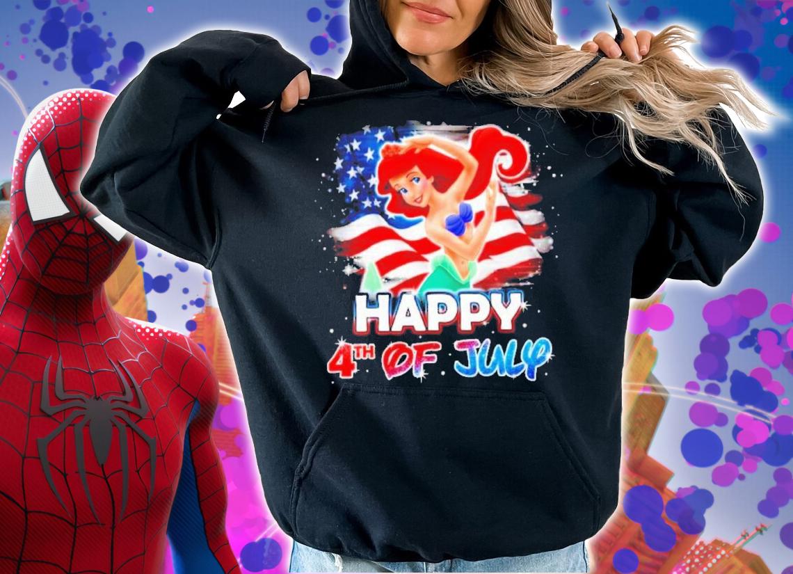 Ariel The Little Mermaid 4th Of July Colorful Disney Graphic Cartoon Shirt t-shirt hoodie