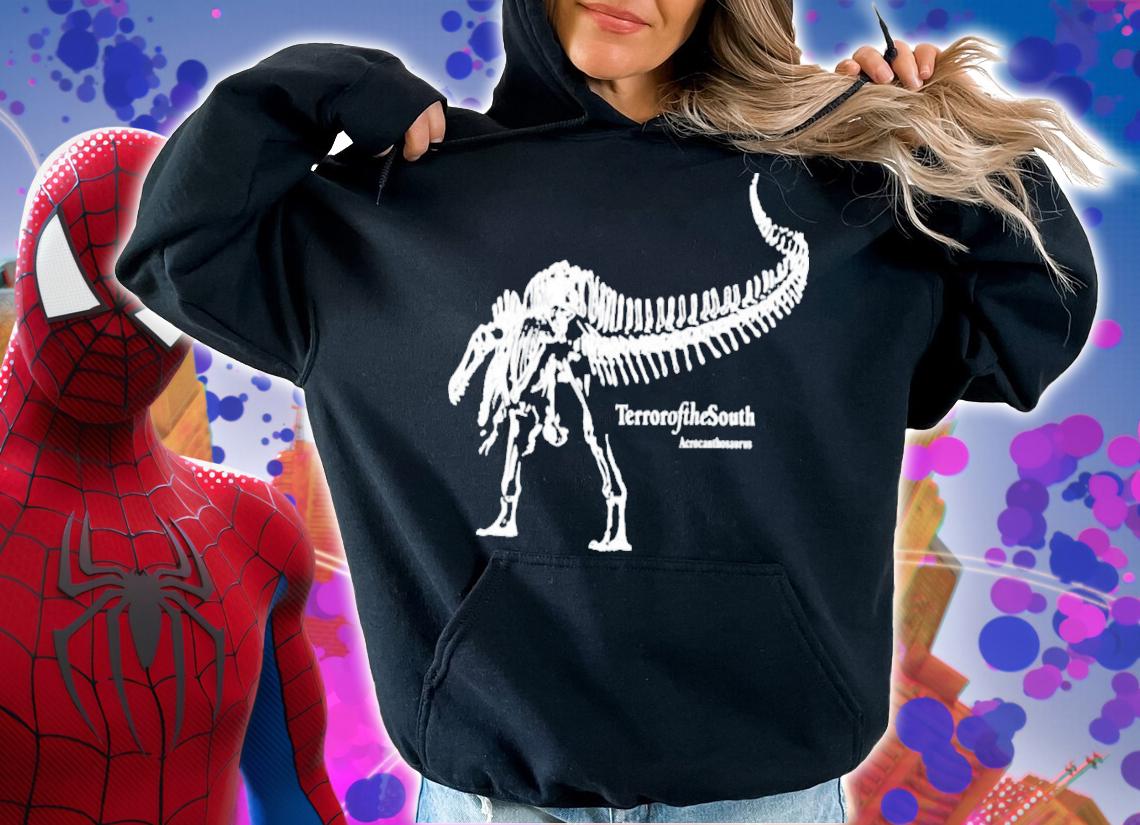 Black Terror Of The South Acrocanthosaurus T-Shirt t-shirt hoodie