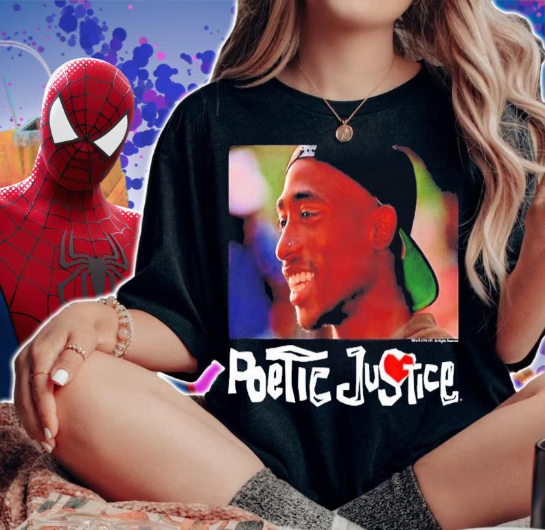 Old School Hiphop Poetic Justic 2PAC Justice T-Shirt t-shirt woman shirt