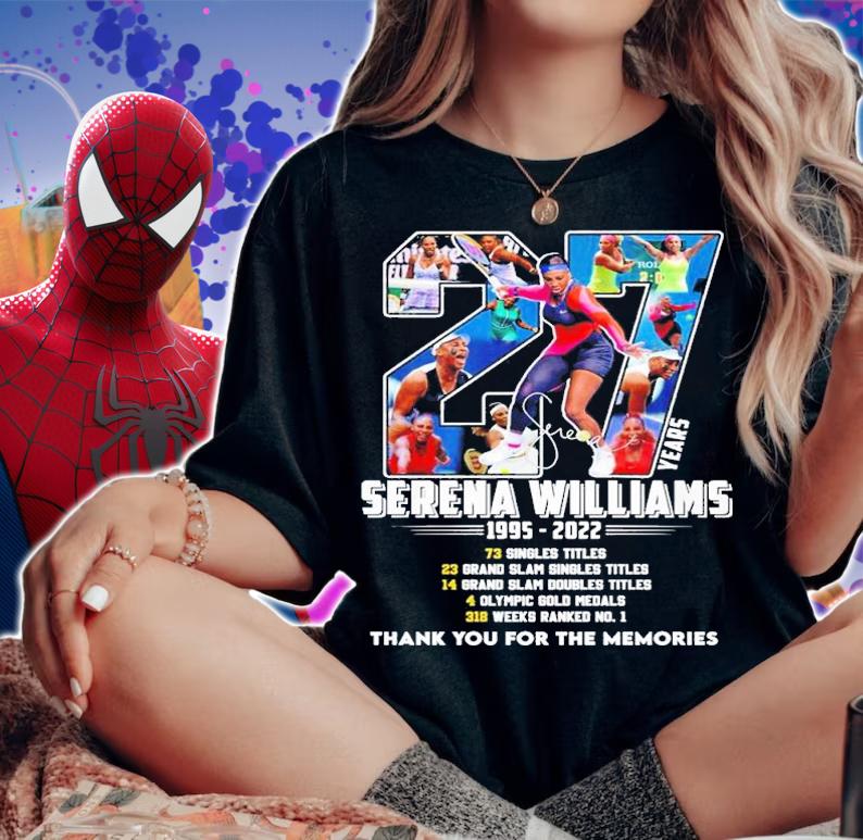 Serena Williams 1995 2022 thank you for the memories shirt t-shirt woman shirt