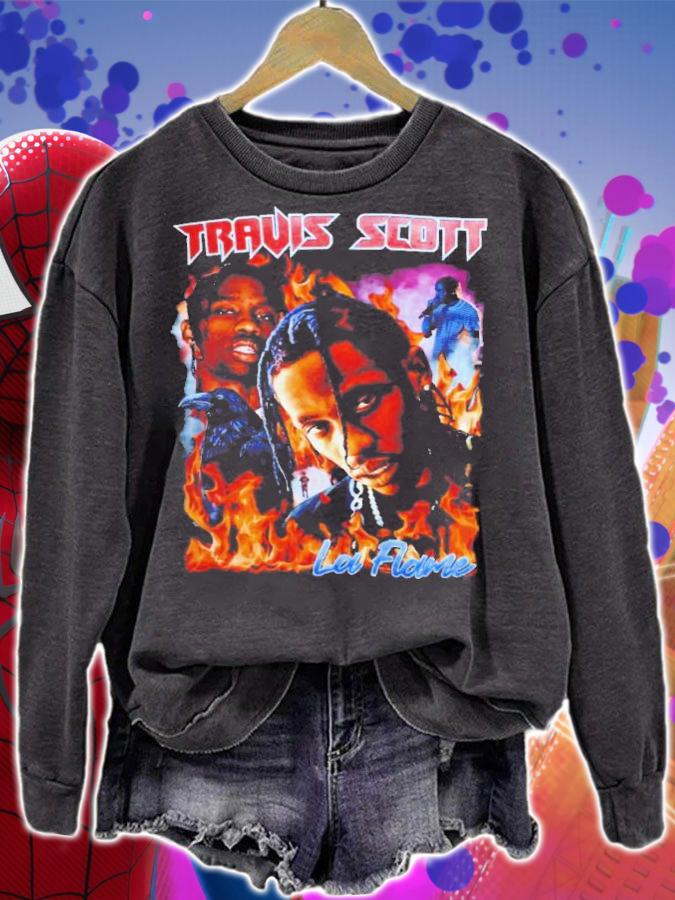 Travis Scott La Flame Retro Shirt t-shirt sweatshirt