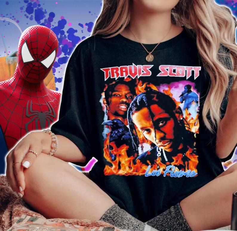Travis Scott La Flame Retro Shirt t-shirt woman shirt