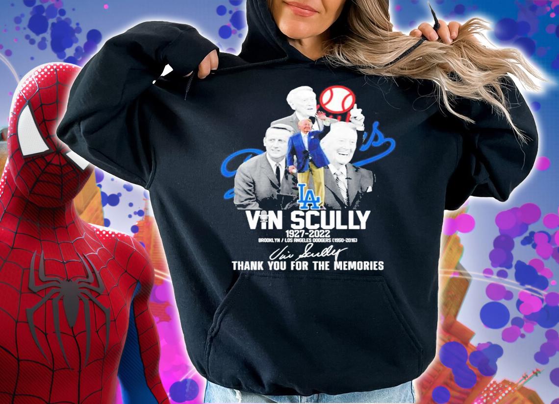 Vin Scully 1927 2022 thank you for the memories shirt t-shirt hoodie
