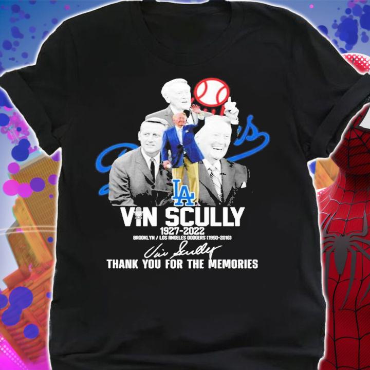 Vin Scully 1927 2022 thank you for the memories shirt t-shirt shirt