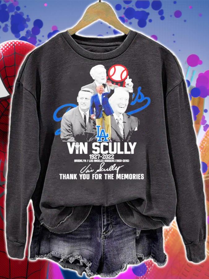 Vin Scully 1927 2022 thank you for the memories shirt t-shirt sweatshirt