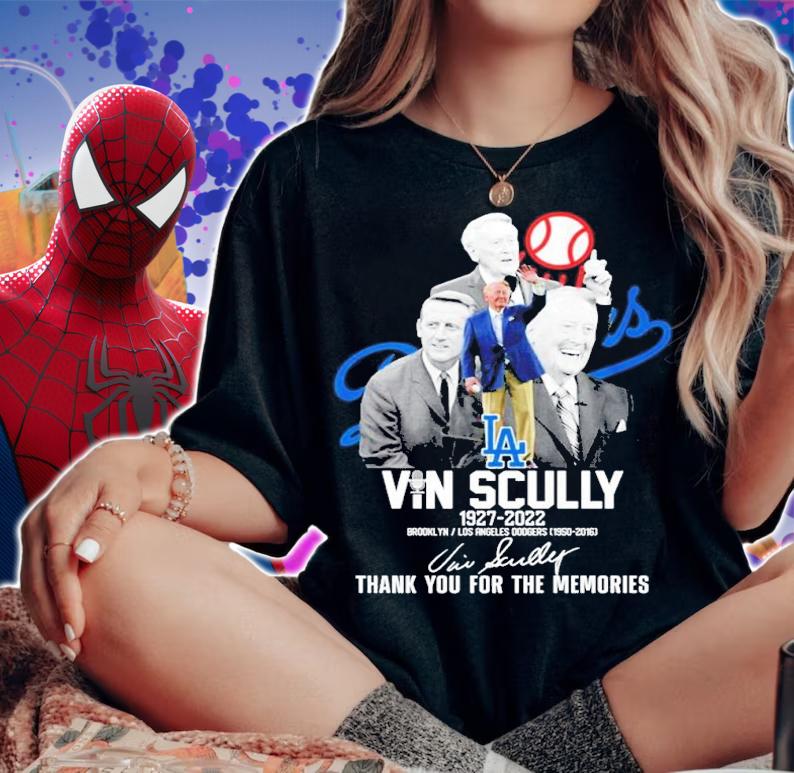 Vin Scully 1927 2022 thank you for the memories shirt t-shirt woman shirt