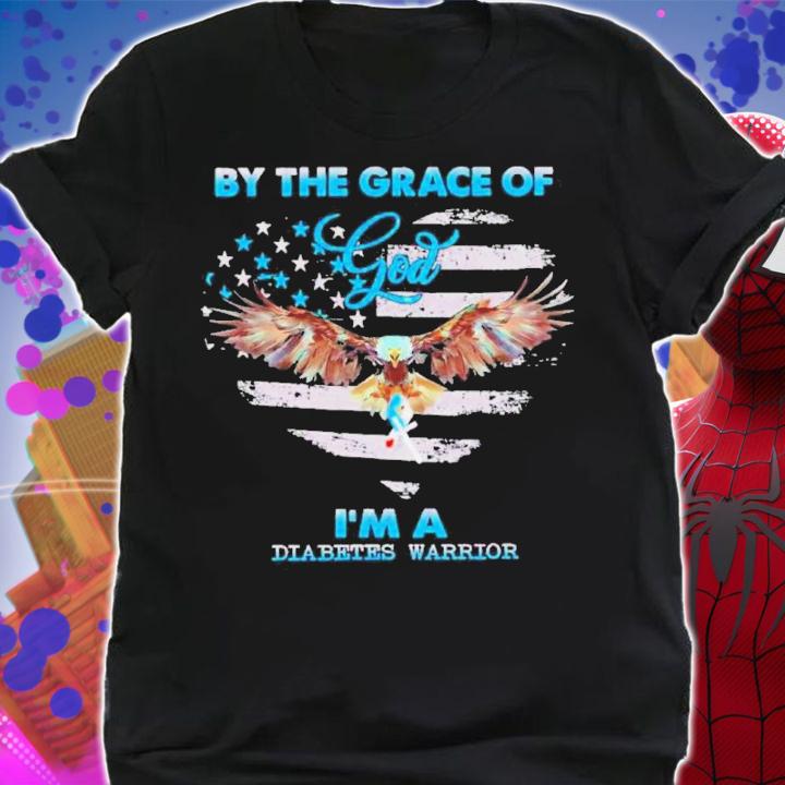 Eagle By The Grace Of God I'm A Heart Diabetes Awareness 2022 American Flag Shirt t-shirt shirt