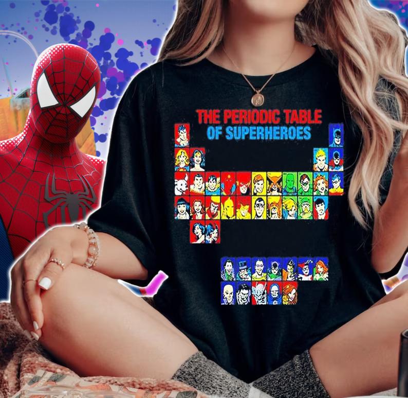 Joseph Mallozzi The Periodic Table Of Superheroes T-Shirt t-shirt woman shirt