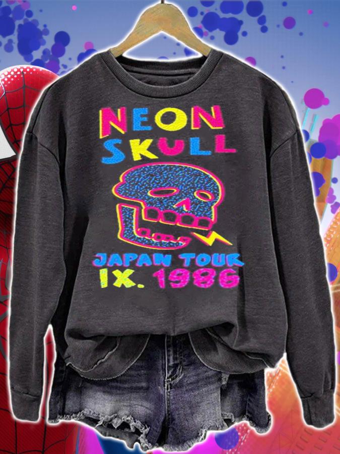 Nina Matsumoto Neon Skull Japan Tour Ix 1986 Shirt t-shirt