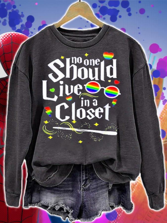 No One Should Live In A Closet Harry Potter Inspired T-Shirt t-shirt