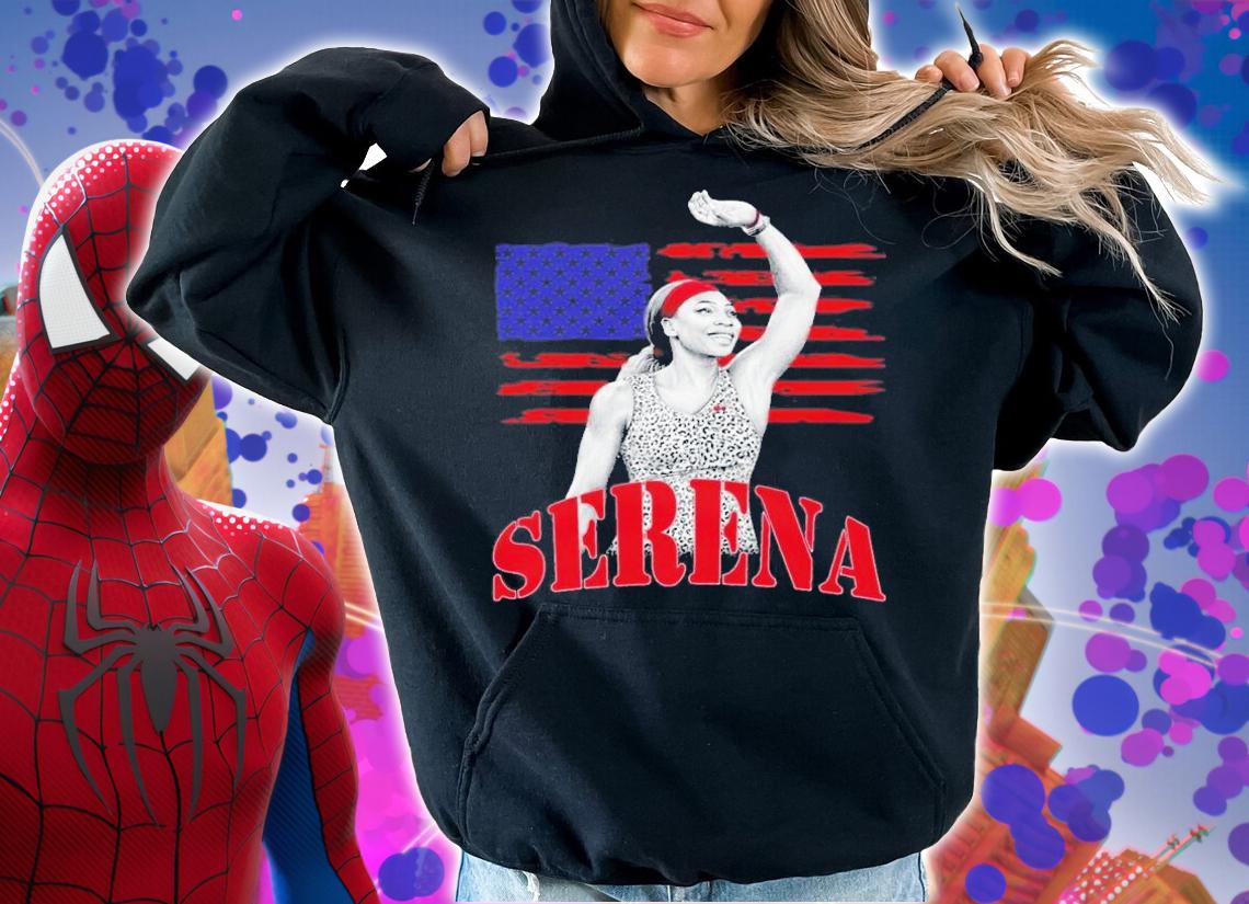 Serena Williams Retirement With USA Flag T-Shirt t-shirt hoodie