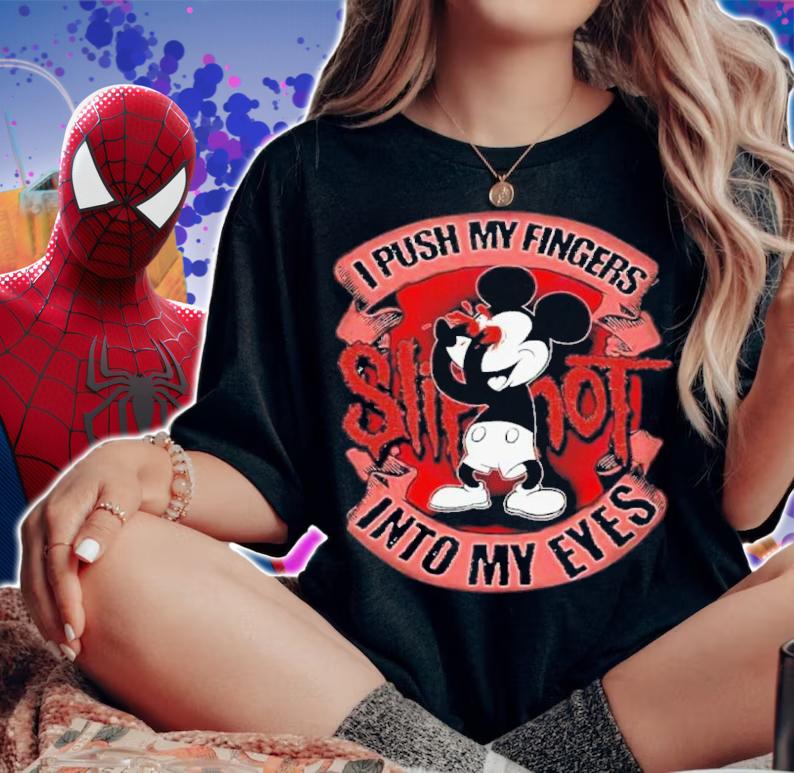 Slipknot Mickey Mouse I Push My Fingers Into My Eyes Shirt t-shirt