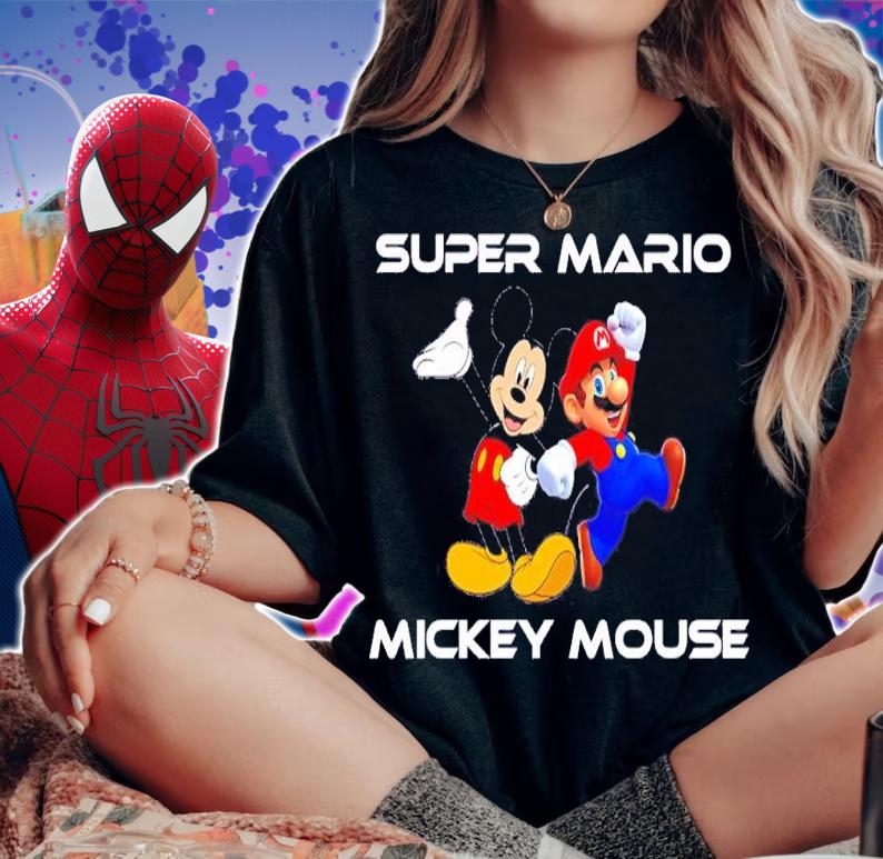 Super Mario Mickey Mouse shirt t-shirt woman shirt