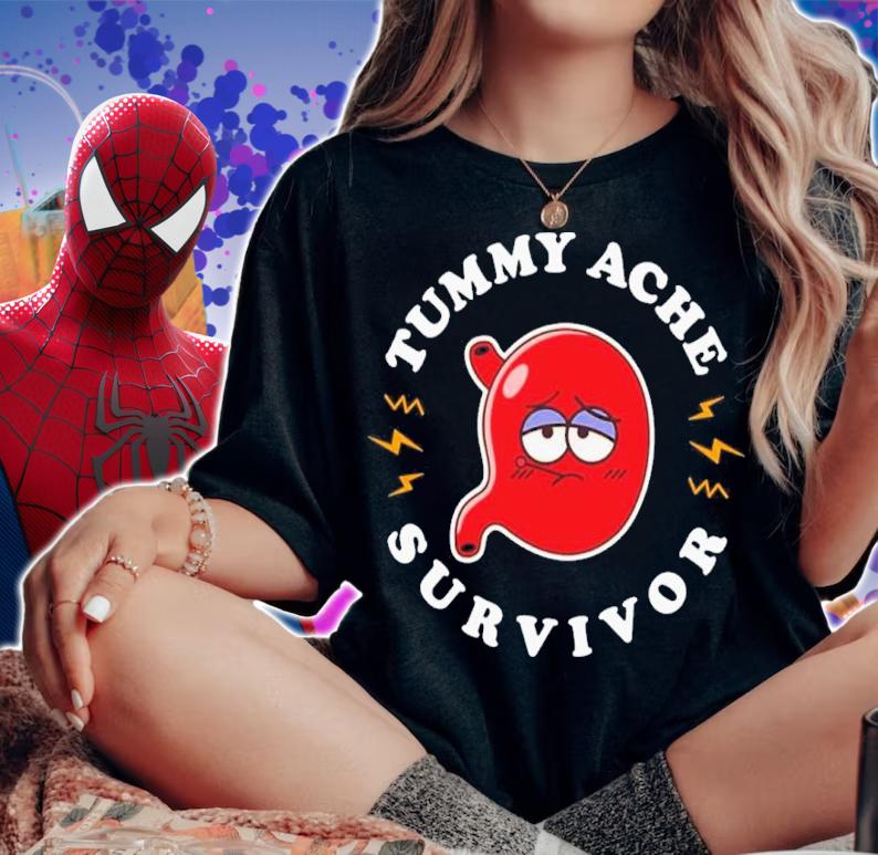 Tummy Ache Survivor Cute Kawaii Stomach Funny Shirt t-shirt woman shirt
