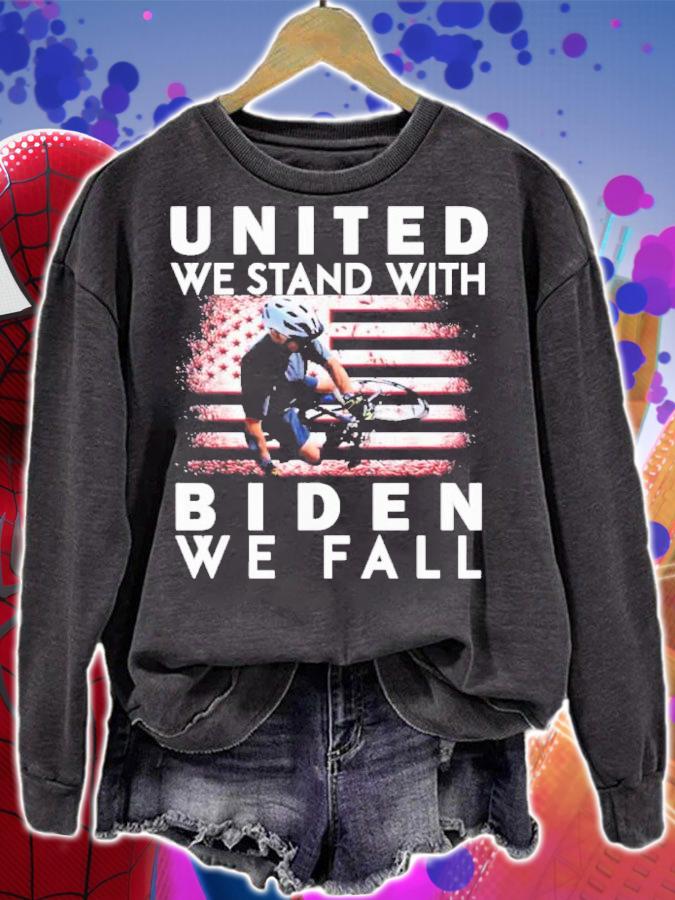 United We Stand With Biden We Fall USA Flag Shirt t-shirt sweatshirt