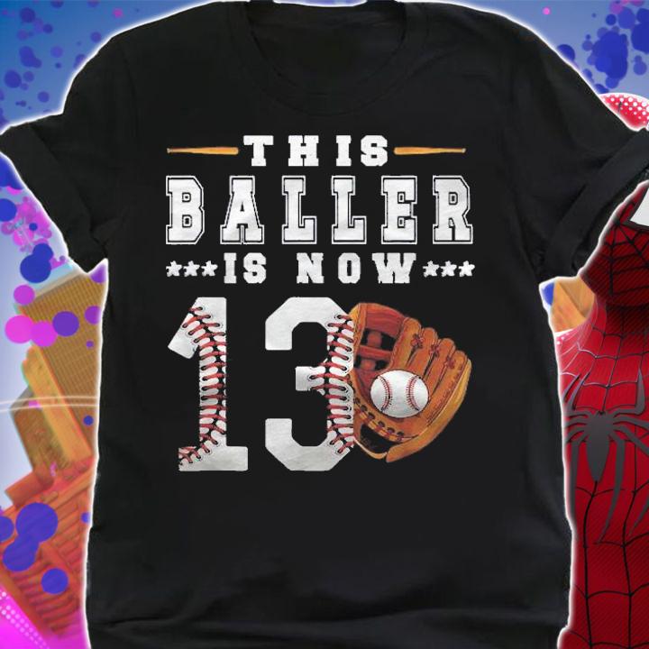 13Th Birthday Baseball Boy Baseball Player Shirt t-shirt shirt