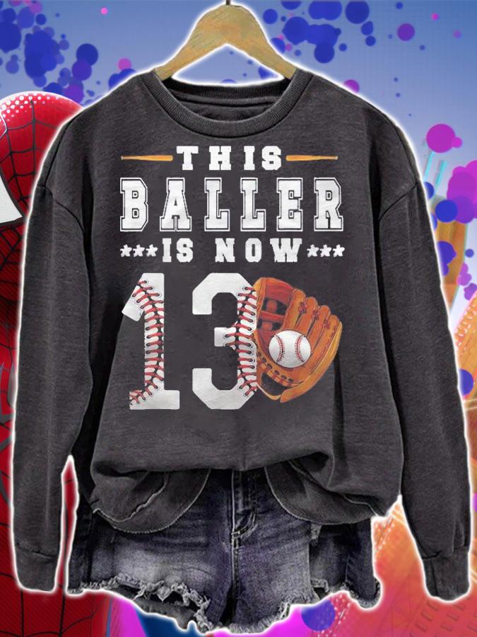 13Th Birthday Baseball Boy Baseball Player Shirt t-shirt sweatshirt