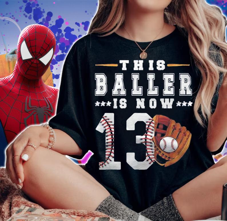13Th Birthday Baseball Boy Baseball Player Shirt t-shirt woman shirt