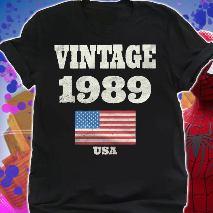 32Nd Birthday Gift Vintage 1989 American Usa Flag Shirt t-shirt shirt