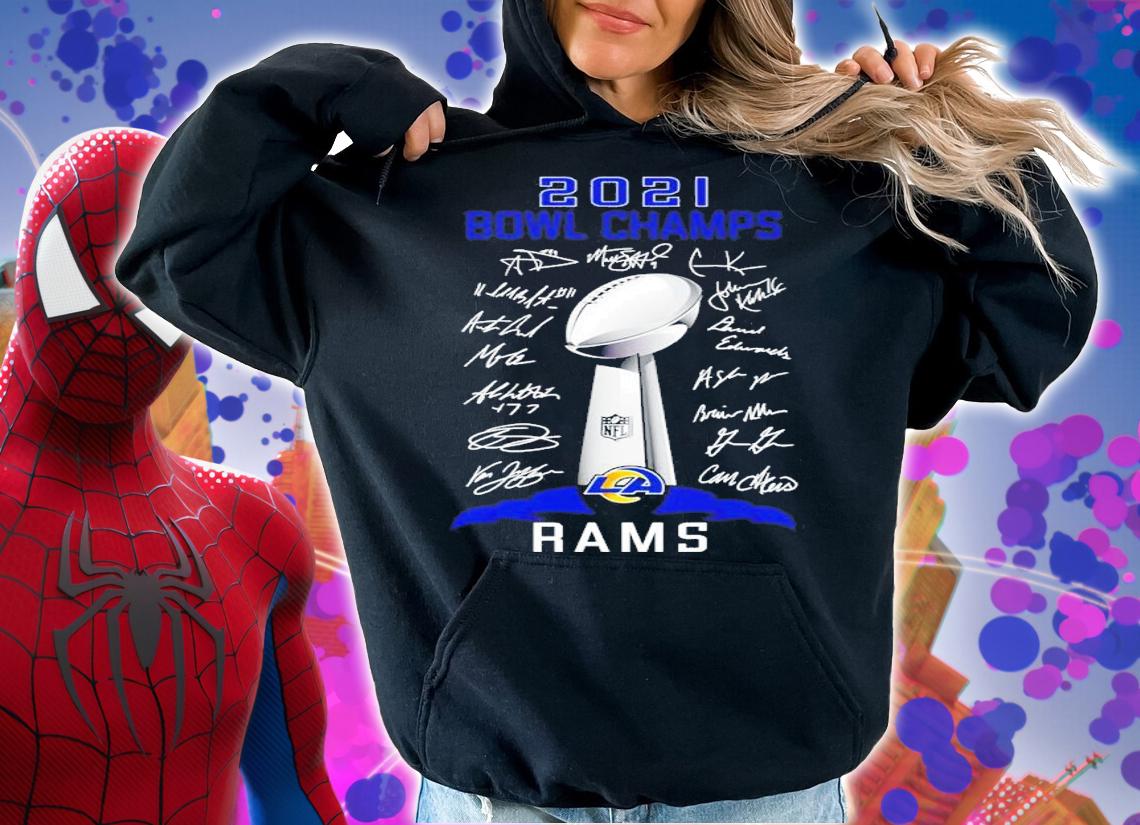 2021 Bowl Champs Rams signatures shirt t-shirt hoodie